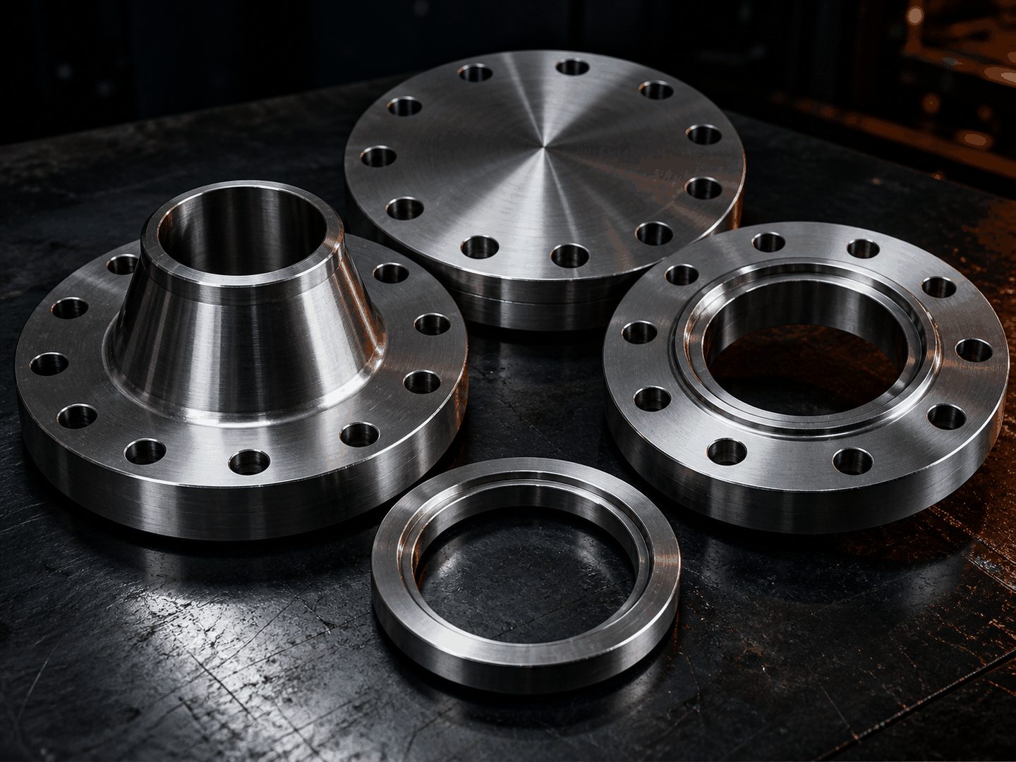 Polished API standard industrial flanges