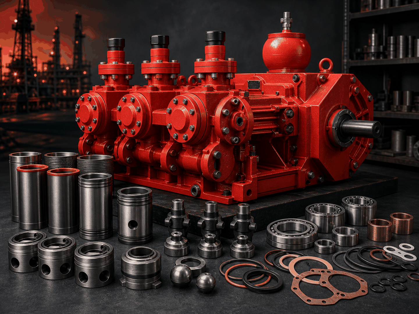 Mud pump and drilling spare parts