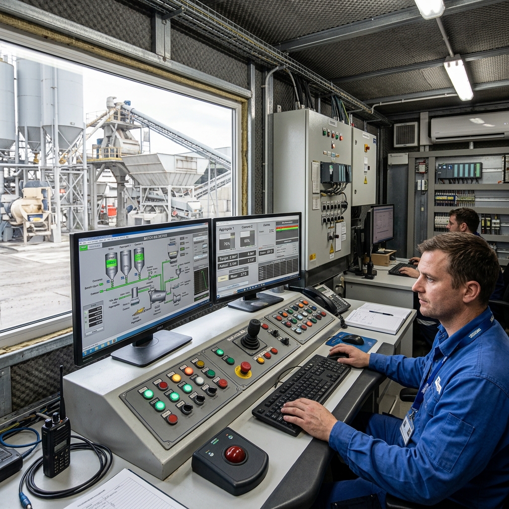 Batching Plant PLC Control Cabin